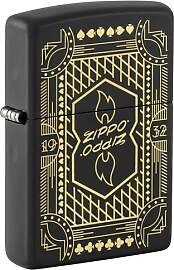 Zippo Sturmfeuerzeug - Kartensymbole - Schwarz -