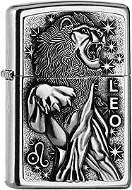 Zippo Sturmfeuerzeug - Leo Emblem, Street Chrome,