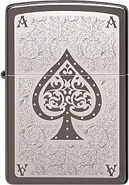 Zippo Sturmfeuerzeug - Modell Ace Filigree - Black 