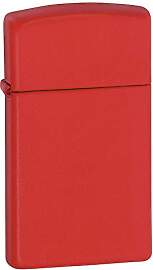 Zippo Sturmfeuerzeug - Red Matte Slim, Base Model