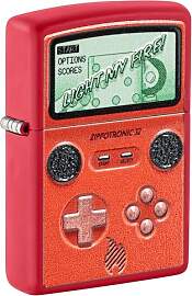 Zippo Sturmfeuerzeug - Retro, Red Matte, Texture