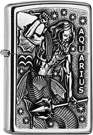 Zippo Sturmfeuerzeug - Zodiac Aquarius, Street