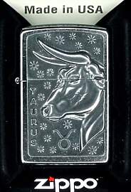 Zippo Sturmfeuerzeug - Zodiac Taurus, Street