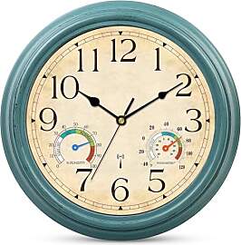 Ziprote Wanduhr Funk, Funkuhr Wand Lautlos Retro