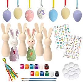 ZJKUBOIS 52-teiliges Oster Bastelset Kinder, 6