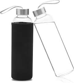 ZMDMAH Glasflasche 550ml Trinkflasche