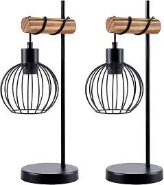 ZMH 2er Tischlampe Vintage Wohnzimmer