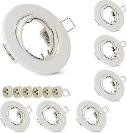 ZMH 6ER Einbaurahmen GU10 Set - Einbaustrahler