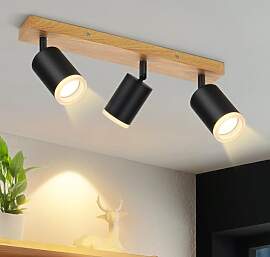 ZMH Deckenstrahler 3 Flammig Deckenspots Schwarz - 