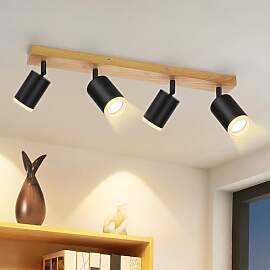 ZMH Deckenstrahler 4 Flammig Deckenspots Schwarz - 