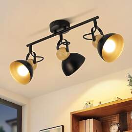ZMH Deckenstrahler Vintage Schwarz Deckenlampe: 3