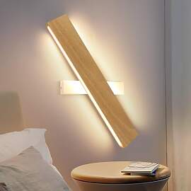 ZMH LED Wandlampe innen Wandleuchte: 52CM Holz