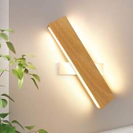 ZMH LED Wandleuchte innen Wandlampe - 32CM Holz
