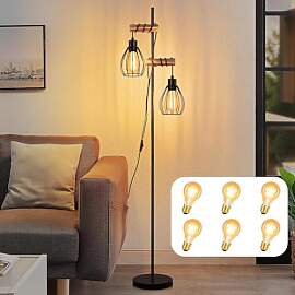 ZMH Stehlampe Wohnzimmer Vintage Stehleuchte