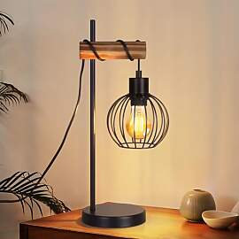 ZMH Tischlampe Vintage Wohnzimmer Nachttischlampe