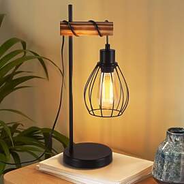 ZMH Tischlampe Wohnzimmer Vintage Tischleuchte