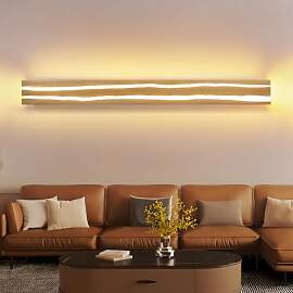 ZMH Wandlampe LED Wandleuchte innen Holz - 16W
