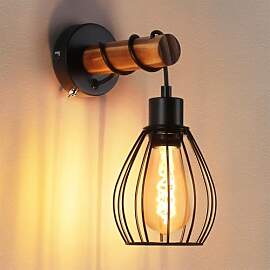 ZMH Wandleuchte mit Schalter Wandlampe Vintage: