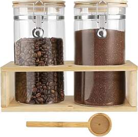 ZoeQide Kaffeedose luftdicht 1kg Bohnen aus Glas