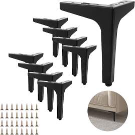 ZOFUN 8 Stück Möbelfüße Schwarz, 17 cm Dreieck 