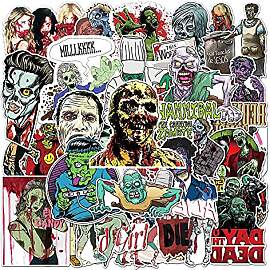 Zombie-Sticker | 50 Stück Grusel-Motive