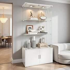 Zorvani Glasvitrine Standvitrine mit