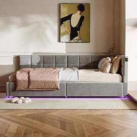 Zorvani Polsterbett Schlafsofa 90x200 mit