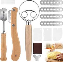 ZOTRAHG 6 Stück Bäckermesser Set, Teigmesser mit 