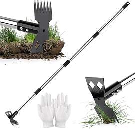 Zourglow 2-in-1 Unkrautstecher 150 cm mit