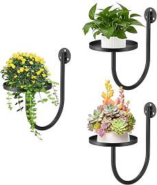 Zourglow 3 Stück Blumenständer Wandmontage,