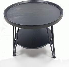 ZOYIZEN Couchtisch Rund mit 2 Etagen,