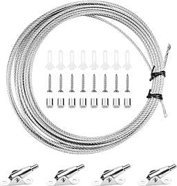 ZoZomaiy 10M Einstellbar Drahtseil 2mm Stahlseil