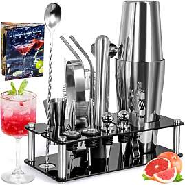 ZPQAODI Cocktail Shaker 18 Stück, Cocktail Set,