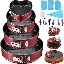 ZPQAODI Springform Kuchenform 12/18/22/26 cm Rund, 