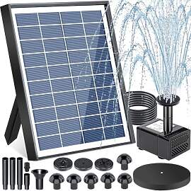 ZQEJEFD Solar Springbrunnen für Außen, 6.5W