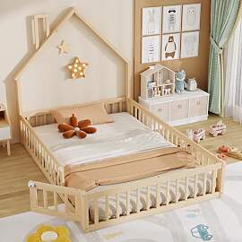 Zravenna 140 x 200 cm Bodenbett mit