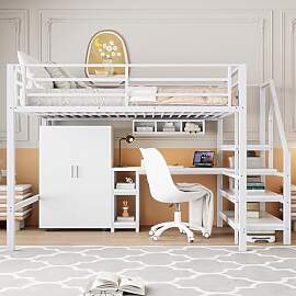 Zravenna Metall Hochbett 140 * 200cm mit