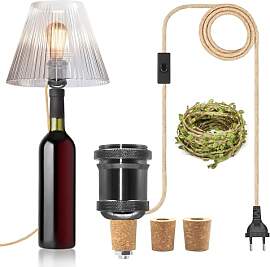 ZRLXFM Lampenfassung für Flaschen E27, Tischlampe 