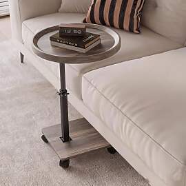 Ztexkee Beistelltisch mit Rollen, Beistelltisch