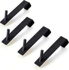 Ztolbriy Handtuchhaken Schwarz, 4 STK 12.5CM