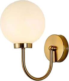 ZTTECH Weiße glänzende Glaskugel Wandleuchte,