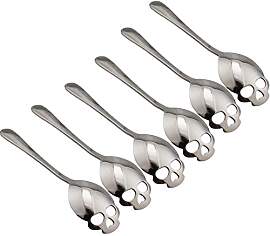 Zuckerlöffel aus 304 Edelstahl, Totenkopf-Design, 