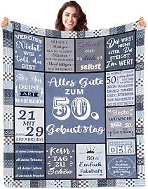 ZUCZUG Kuscheldecke Geschenke zum 50 Geburtstag