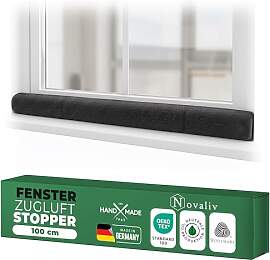 Zugluftstopper für Fenster 100cm Anthrazit