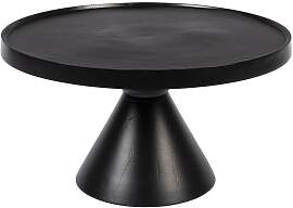 Zuiver Couchtisch aus schwarzem Aluminium, rund,