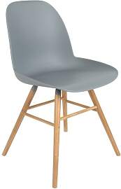 Zuiver Stuhl aus Polypropylen hellgrau,