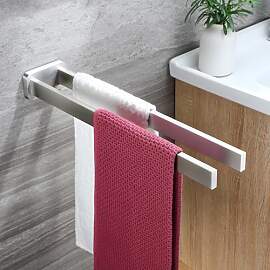 ZUNTO 40cm Wand Handtuchhalter Doppelt Edelstahl