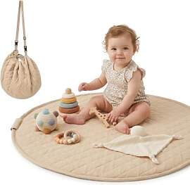 ZURMATRADE Krabbeldecke rund 110cm – Extra