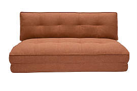 Zweiplätziger Schlafsessel aus terrakottafarbenem 