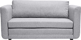 Zweisitzer-Schlafsofa in hellem grauen Stoff LEON